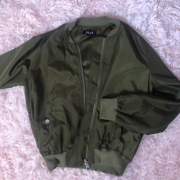 M Boutique Jackets & Blazers - M Boutique Khaki Bomber Jacket